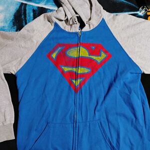 DC Comics Superman Kids Hoodie - Blue and Gray